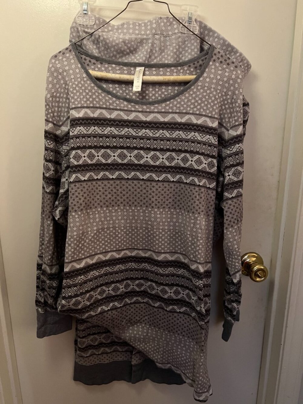 Lane Bryant Cacique Gray & White Pajamas W 3X